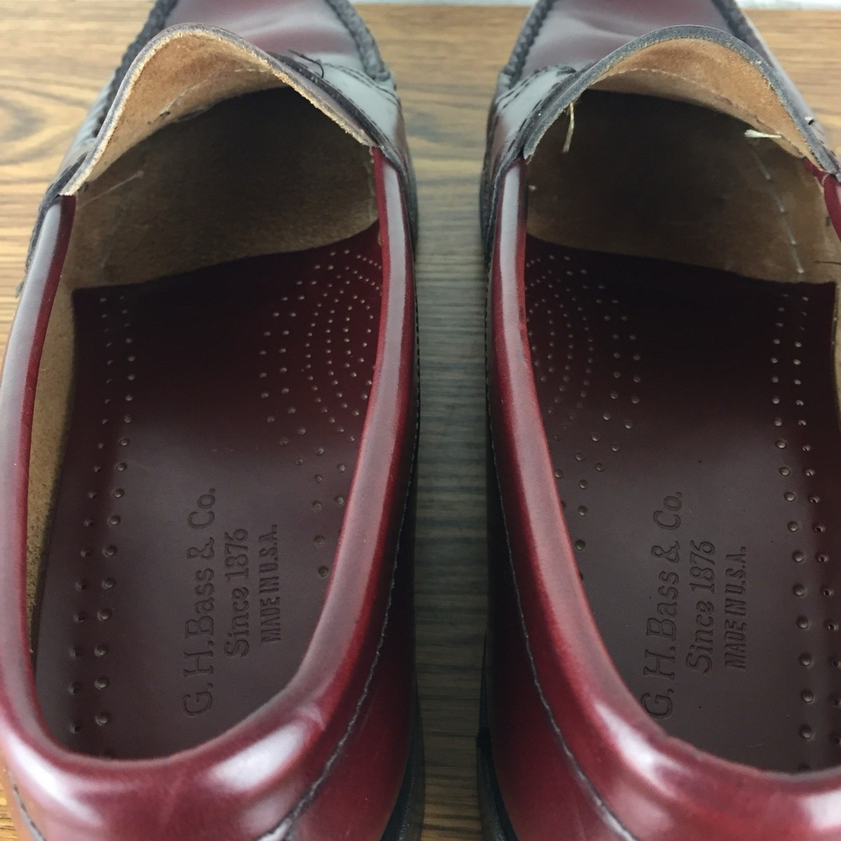 GH Bass Mens Penny Loafers Burgundy Leather Shoes Size 10.5 D Made in Brazil Few shoes have travelled as far as the G.H. Bass Weejun  main image 2
