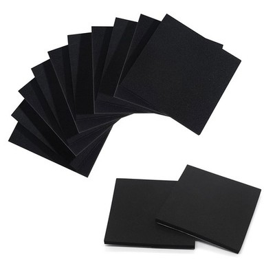 YUNFOOK Foam Padding Sheets with Adhesive Backing - 1/4'' 4In*4In*1/4In, Black