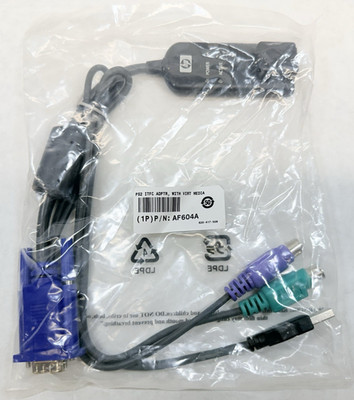 NEW HP AF604A KVM Switch, PS/2 Virtual Media Interface Adapter, 414619-001