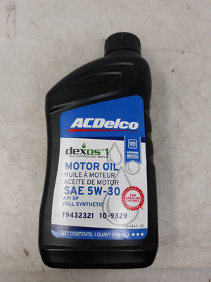 AC Delco Engine Oil Dexos 1 Synthetic 5W30 SN Plus 1qt 10-9329