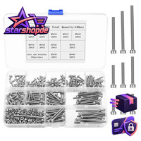 Schrauben Set M3 440 Stk Zylinderschrauben Edelstahlschrauben Mit Muttern