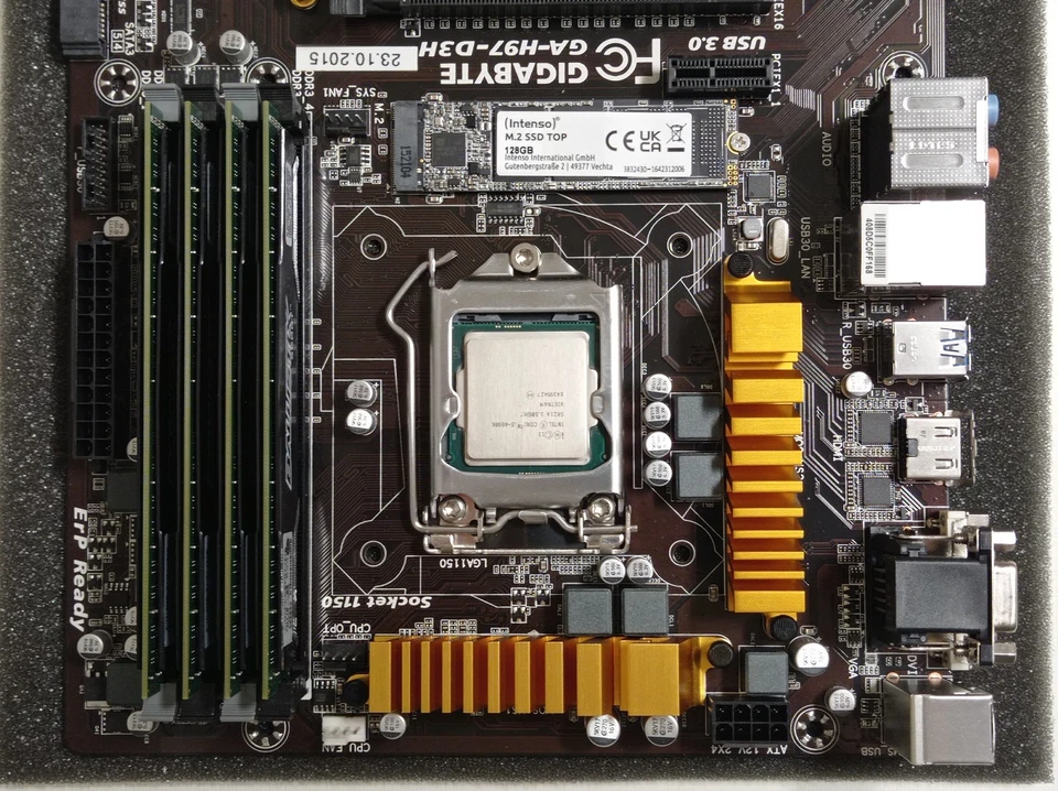 Gigabyte GA-H97-D3H + Intel i5-4690K + Kühler + 16GB RAM + neue M.2 SSD + Win 11 - Bild 4 von 4