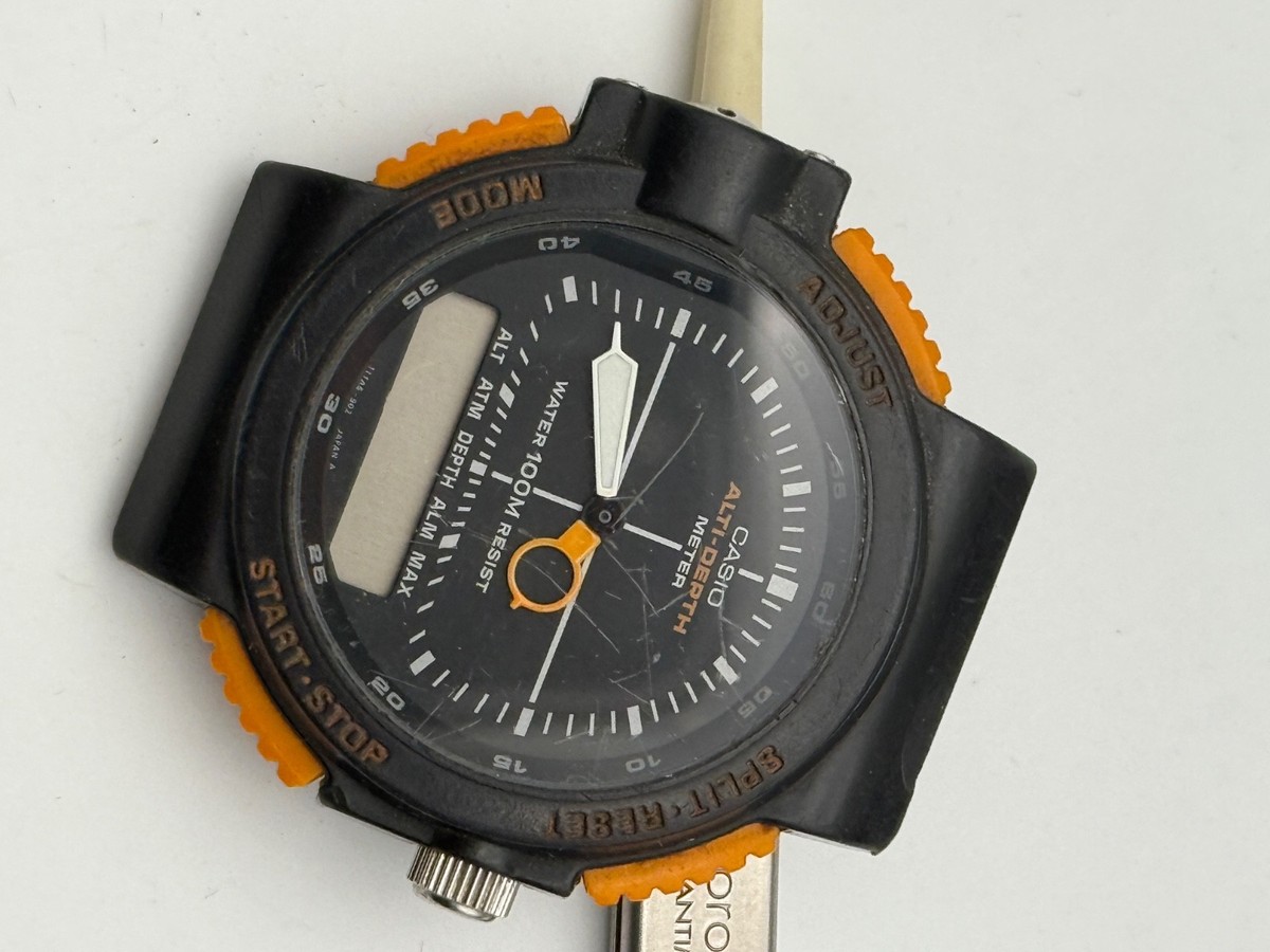 Casio Alti-Depth Meter ARW-320 44Mm Vintage | eBay