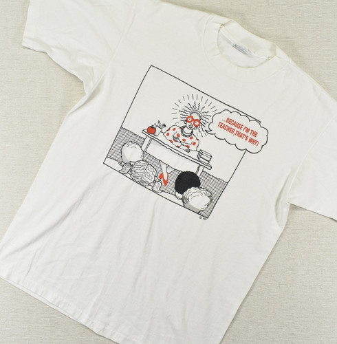 Hanes, Vintage Hanes Single Stitch Teacher Humor Graphic T Shirt Mens Large Made in USA