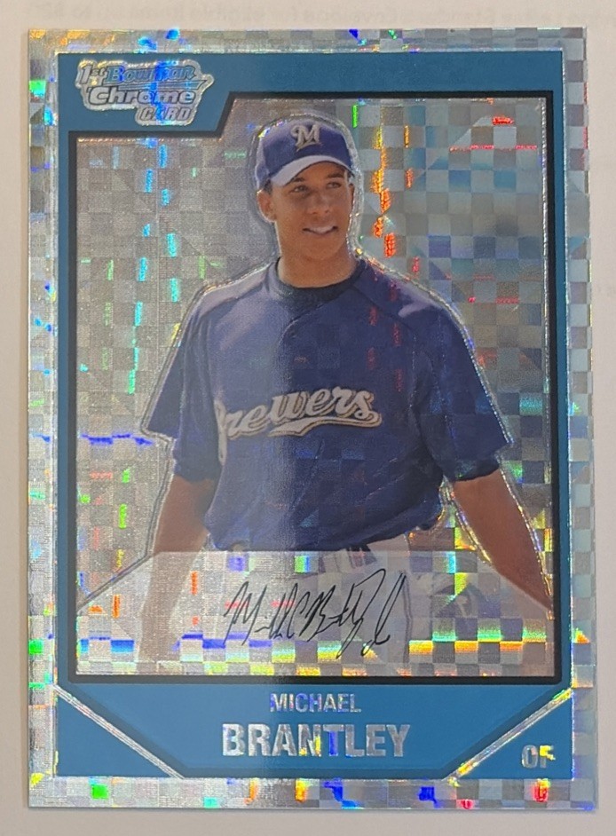 2007 Bowman Chrome Prospects X-Fractor Michael Brantley #BC15 119/275        