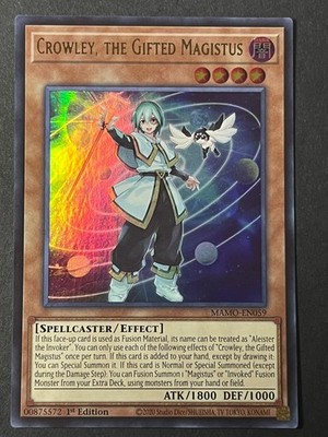 Crowley, the Gifted Magistus MAMO-EN059 Yu-Gi-Oh Magnificent Monsters Near Mint