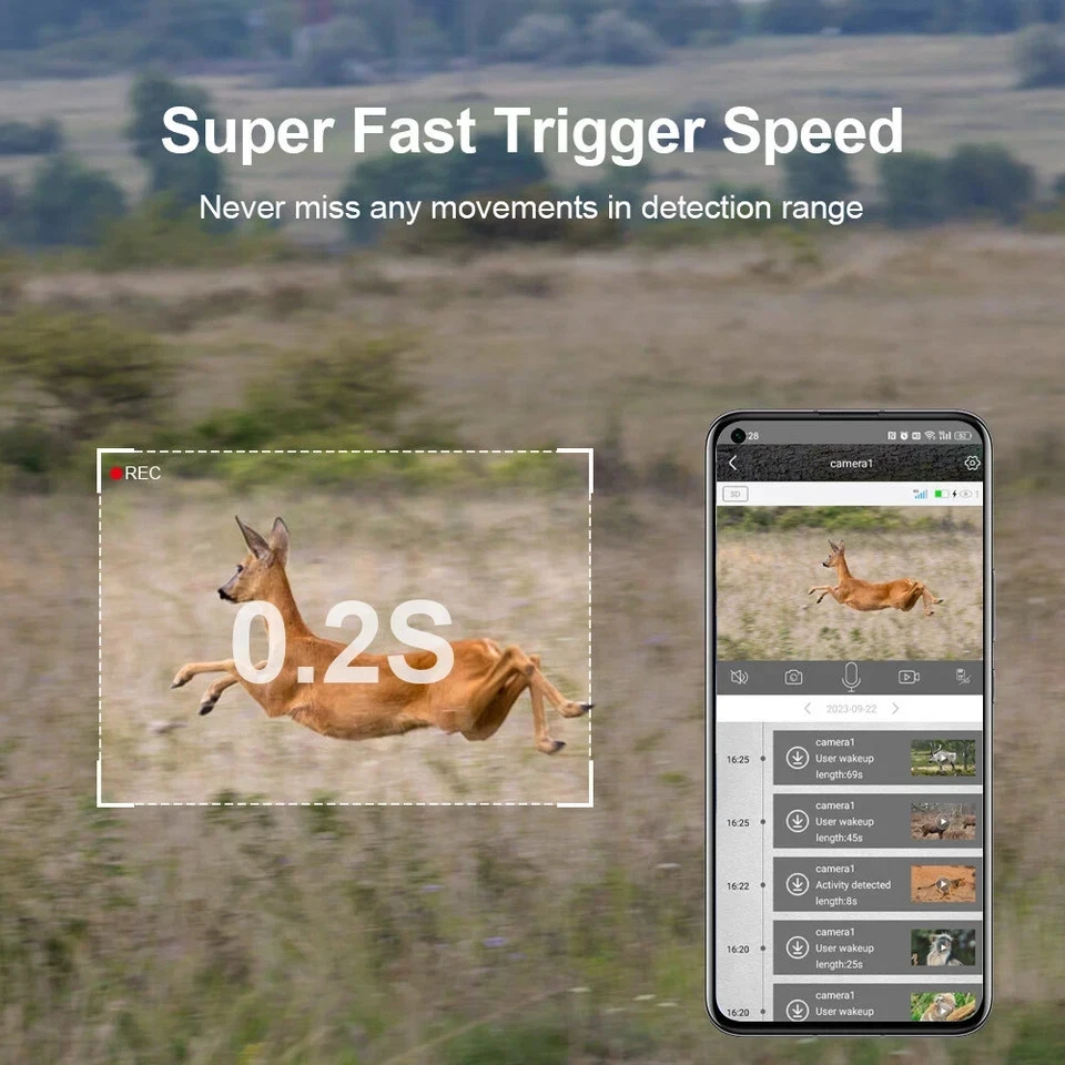 4G LTE Trail Camera 4K Wildlife Hunting Cam – Solar Powered + SIM Card Slot - Image 4 of 4