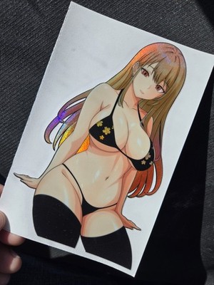 6'' Spotholographic Weatherproof Waifu Vinyl Sticker Marin Kitagawa Bikini