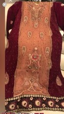 Pakistani Two Piece Embroidered Kameez And Dupatta Dress. Size Small