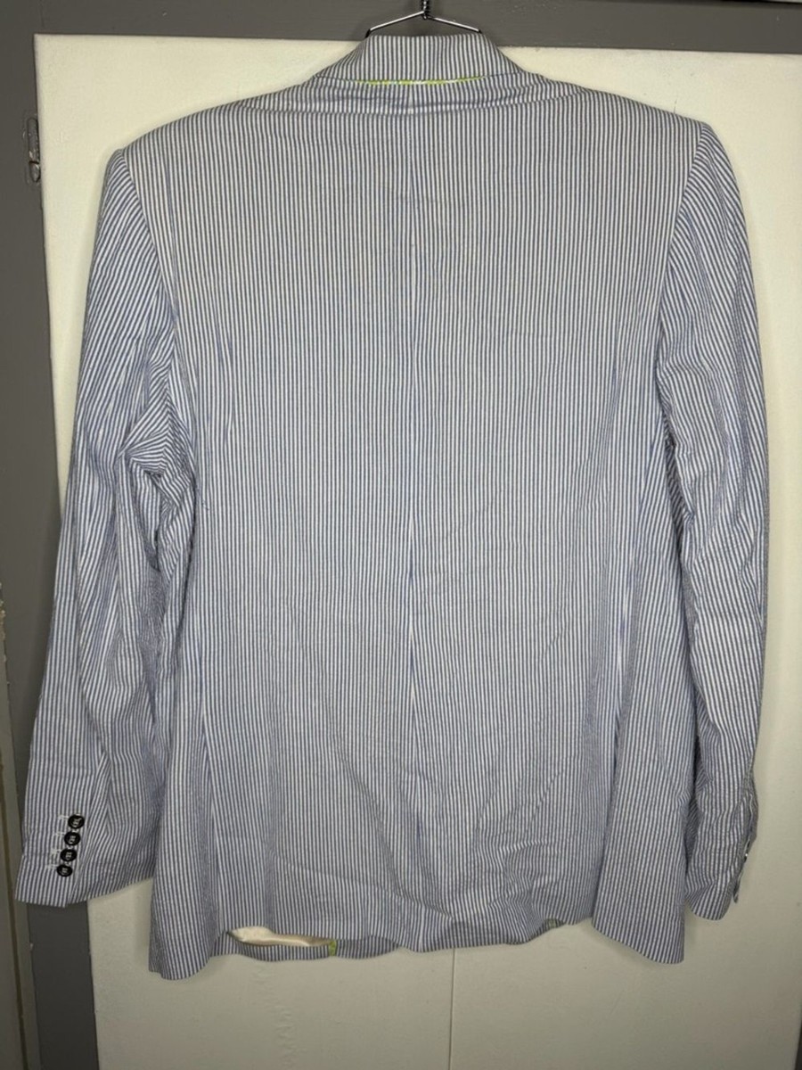 franklin gower ron robinson Fred segal blazer Seersucker Men sport coat blazer44 View 4