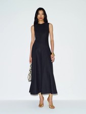 NEW Reformation Cecilia Linen Sleeveless Maxi Dress Black