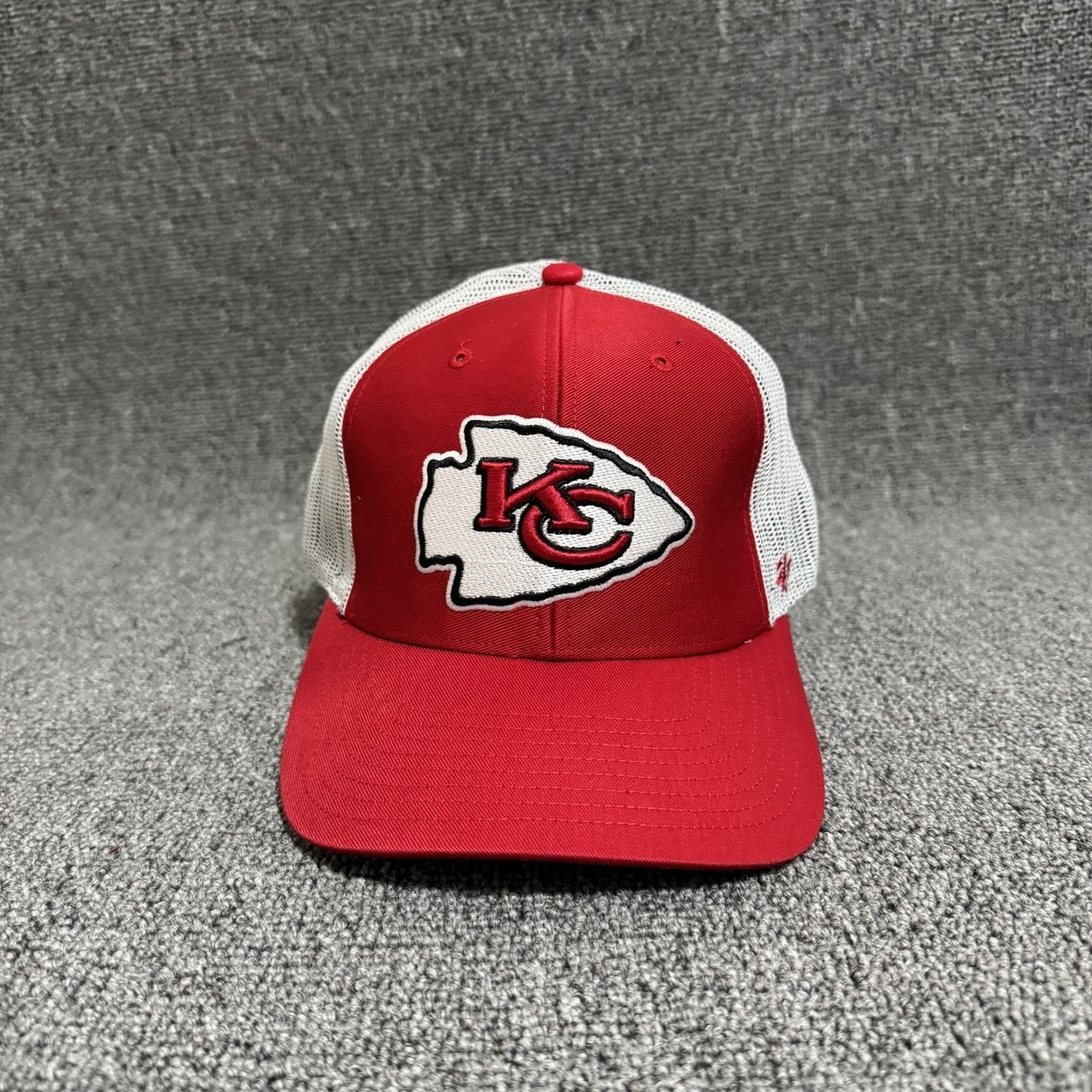 '47 Brand Kansas City Chiefs Trucker Snapback Red White One Size NFL Hat