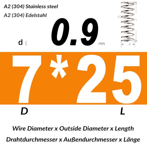 0.9mm Wire Diameter 304 Stainles Steel Compression Spring Pressure Small Spring - Picture 34 of 97