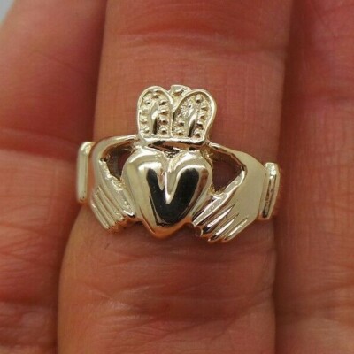 14k Yellow Gold Ladies Claddagh Ring D3108 Size 6 14k Yellow Gold Ladies Claddagh Ring D3108 Size 6