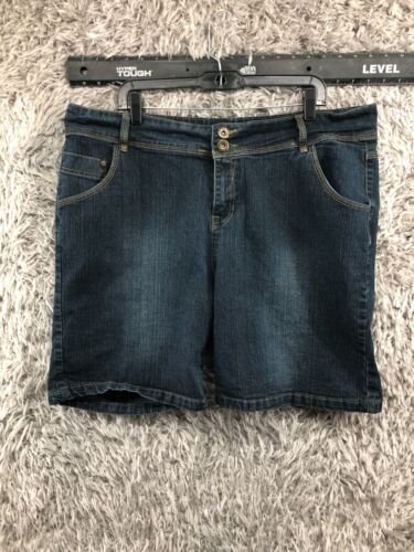 Ashley Stewart Shorts Womens Plus Size 20 Mid Rise Medium Wash Blue