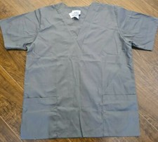 AMS SCRUB UNIFORM SHIRT UNISEX Grey, Small