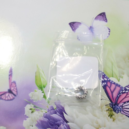 New Authentic Pandora Charm Her Majesty Purple Spacer 791122PCZ W Suede Pouch - Picture 4 of 5