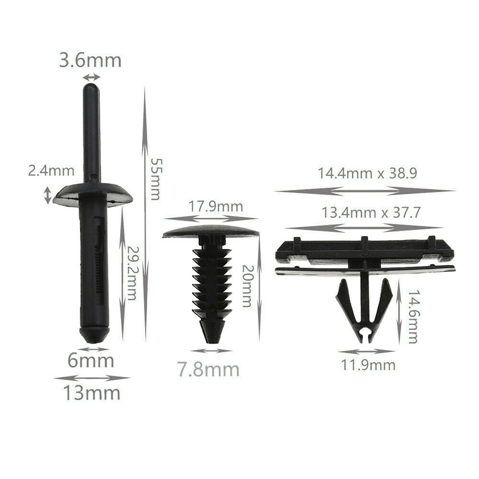 78x Full Fender Flare Hardware Clip Mounting Kit For 2007-2018 Jeep Wrangler JK thumbnail 2