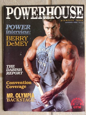 RARE PREMIER ISSUE Powerhouse Gym Magazine 1992 NPC IFBB BODYBUILDING  DeMey