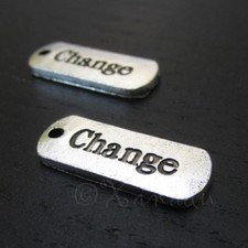 Change 21mm Wholesale Antiqued Silver Plated Charms C1395 - 10, 20 Or 50PCs