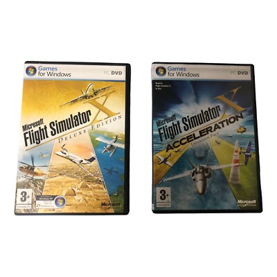 2006 MICROSOFT FLIGHT SIMULATOR X Deluxe GAME And Expansion Pack FOR WINDOWS PC