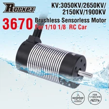 Rocket 3670 Brushless Motor 3050KV 2650KV 2150KV 1900KV for 1/8 1/10 RC Car