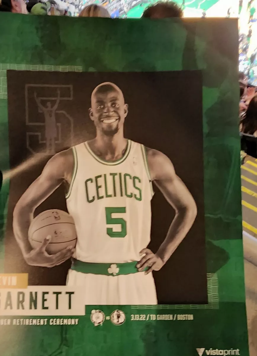 3 13 Boston Celtics Kevin Garnett Jersey Number 5 Retirement Ceremony SGA Poster
