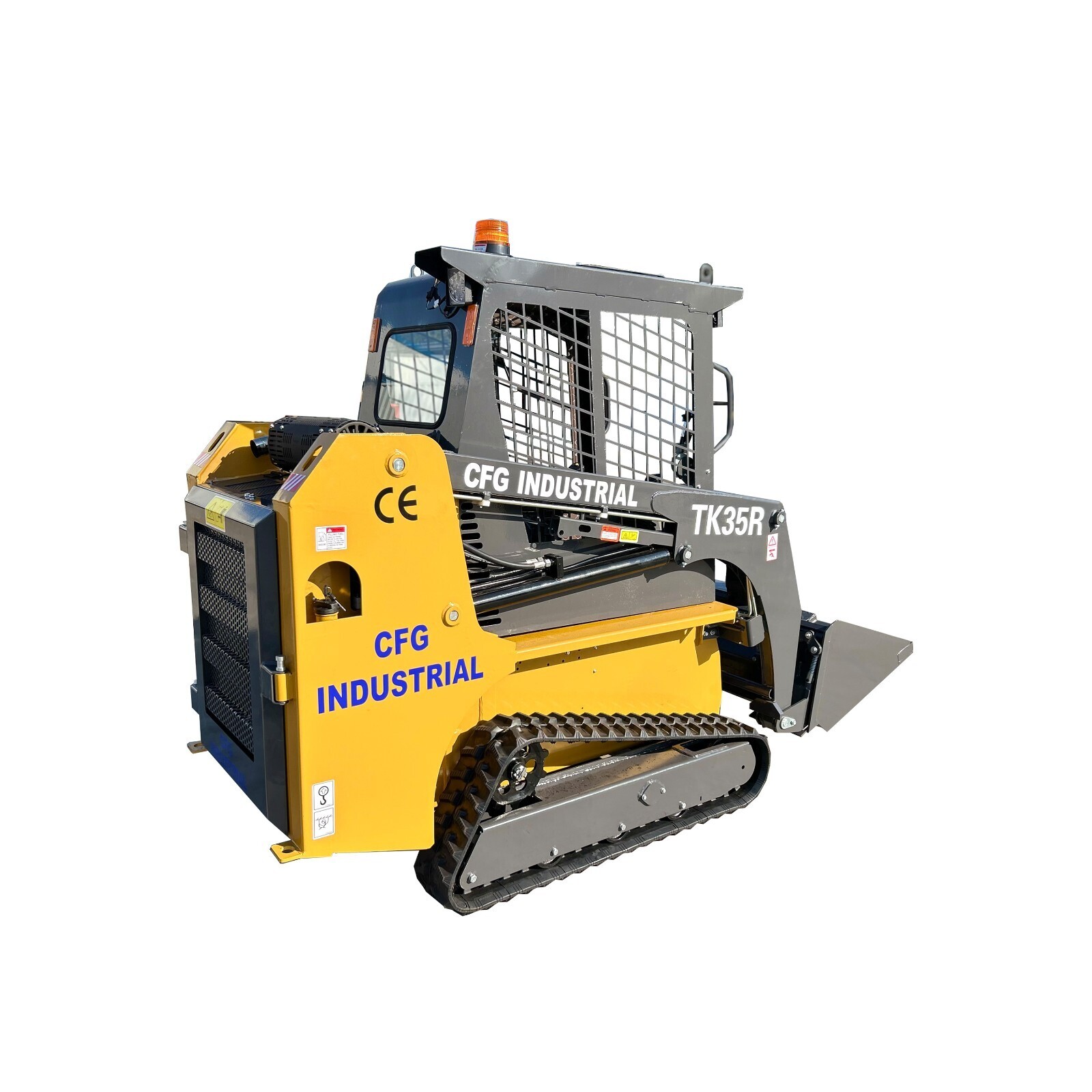 CFG 1.5 Ton Mini Compact Crawler Track Skid Steer Loader EPA Gas Engine ...