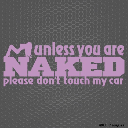 Unless You Are Naked Don't Touch My Car Show Vinyl Decal - Choose Color/Size - Picture 10 of 25