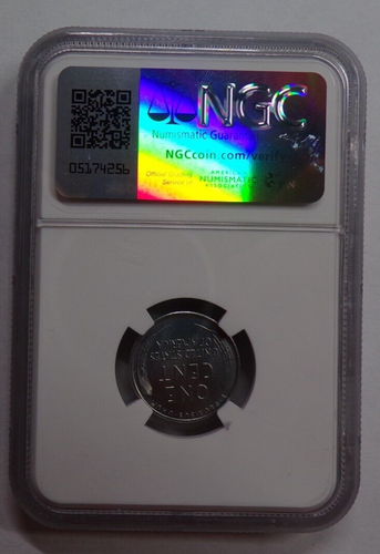 1943 D Lincoln Wheat Cent MS 66 NGC Steel Penny 1c - Picture 2 of 2