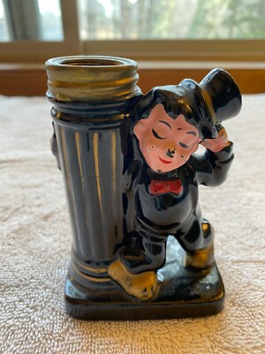 ''Never on Sunday,'' Charlie Chaplin, Vintage, Drunk on Lamppost, Ceramic Figurine