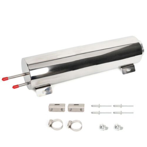 3" X 16" 50OZ Polished Stainless Steel Radiator Over Flow Puke Tank Catch Can - Picture 1 of 14