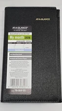 AT-A-GLANCE 2026 Refillable Monthly Planner Black Size 3 1/2 x 6 (70-064-05 26)