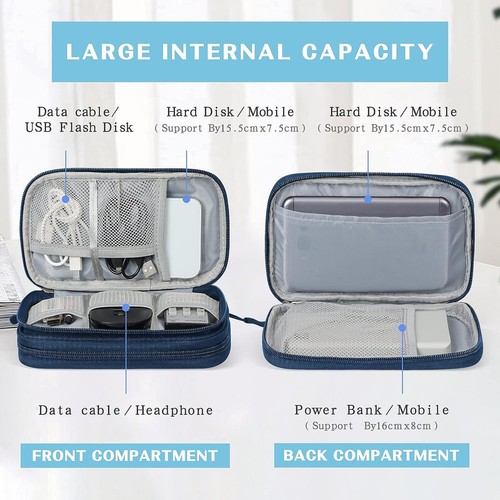 Sac organisateur de voyage câble étui de rangement portable étanche double couche - Photo 18/29