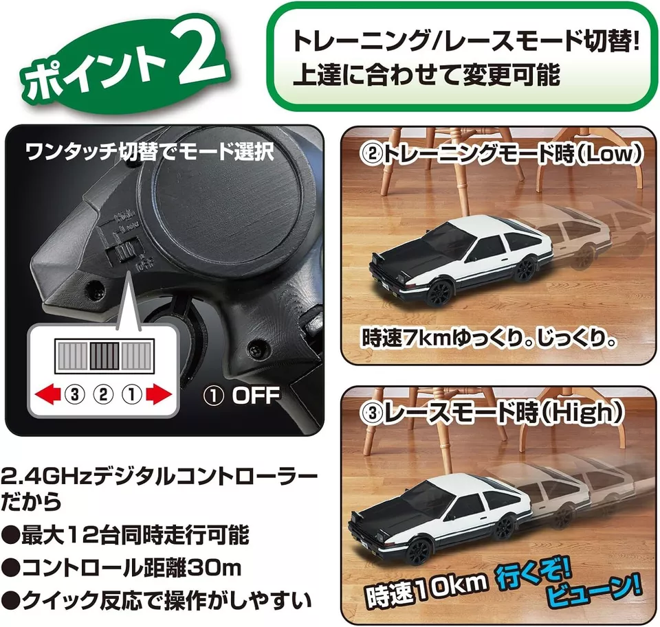 Kyosho Egg First Mini-Z Toyota Sprinter Trueno AE86 Red/Black 66613 - Image 4 of 4