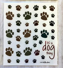 2 Sheets Dog Puppy Paw Print Animals Stickers Planner Papercraft Envelope Seals 