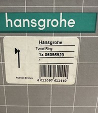 Hansgrohe Towel Ring Timeless 7-inch Classic Holder 06095920 Rubbed Bronze