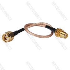50x SMA male to SMA Jack Female pigtail Coaxial Cable RG316 20cm