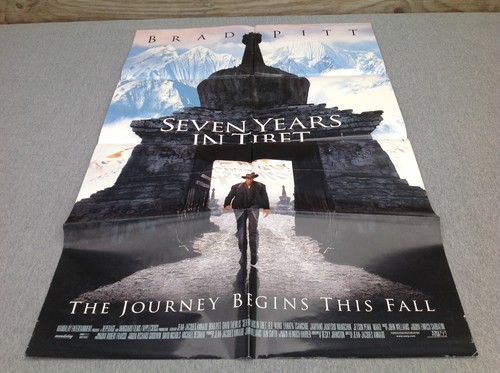 1997 Seven Years In Tibet Teaser Original Movie House Full Sheet Poster