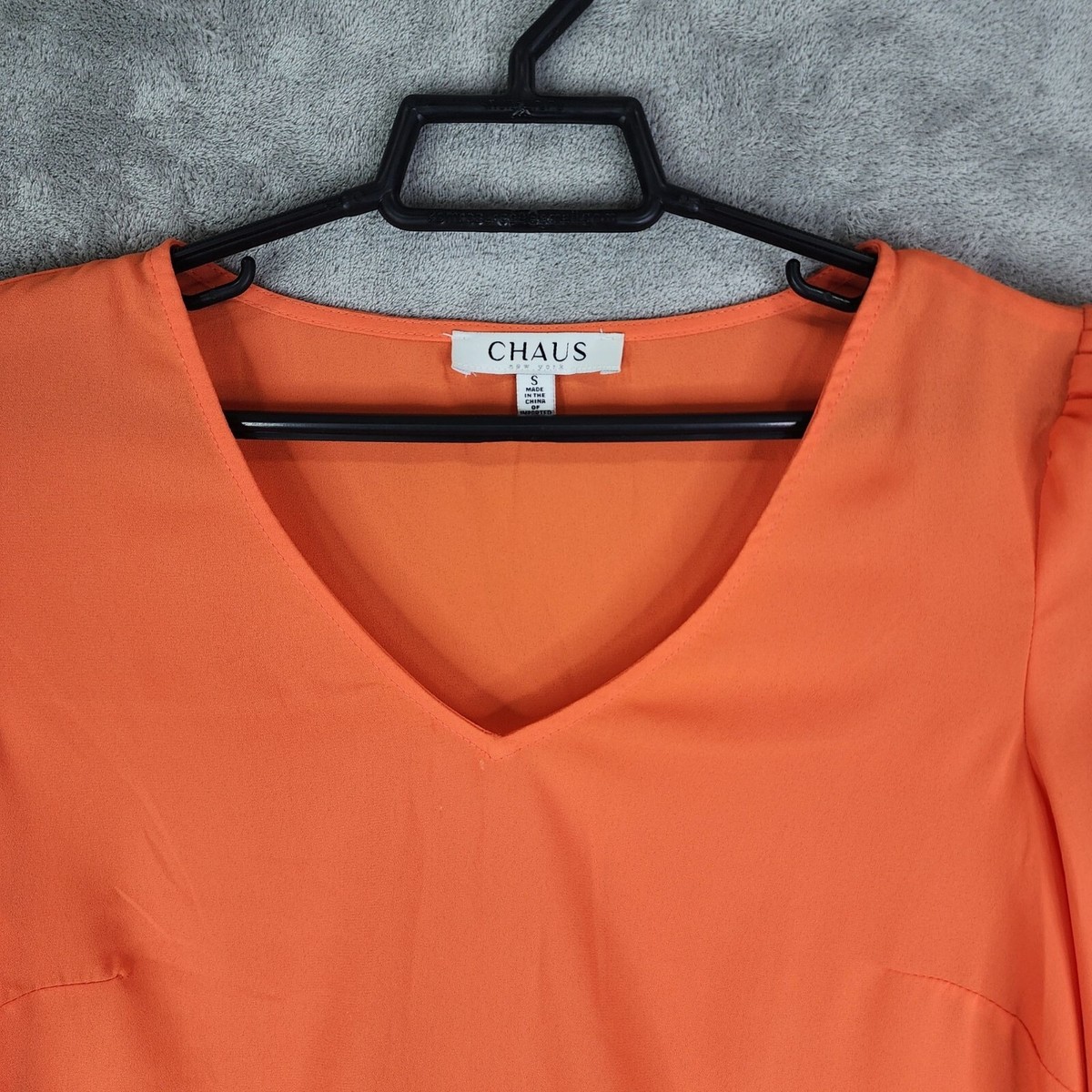 chaus split neck blouse