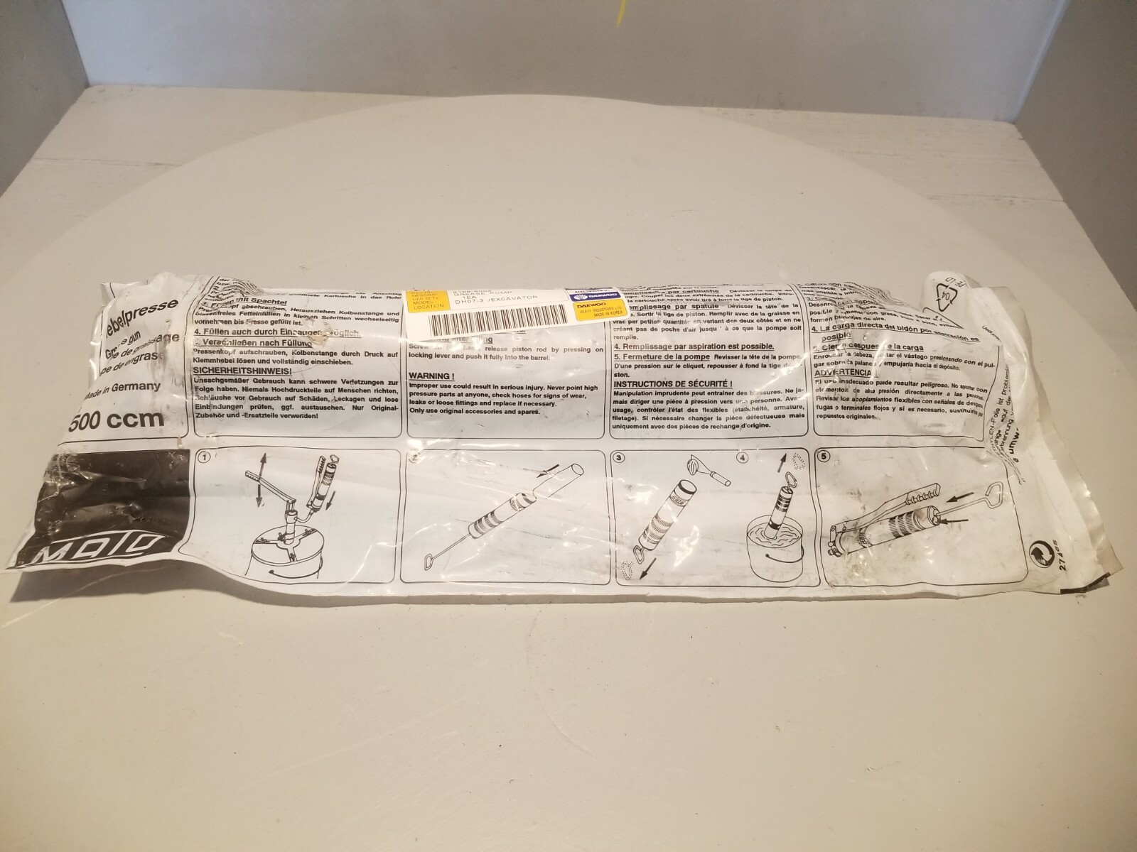 Doosan Grease Gun, 21999008 eBay