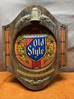 K•1 Vintage 1970’s Heileman's Old Style Stained Glass Plastic Beer Sign.