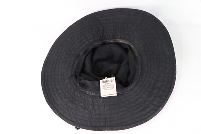 Vintage 90s Streetwear Tie Back Bucket Boonie Hat Cap Black Cotton Womens Vtg 90s Streetwear Distressed Tie Back Bucket Boonie Hat Cap  main image 4