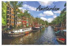 Amsterdam, North Holland, River Travel 2x3 Souvenir Locker Fridge Magnet #AMS11