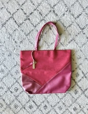Shiseido Large Ginza Tokyo Red & Pink Tote Shopping Bag 15’’x13’’ 8’’ Strap Drop