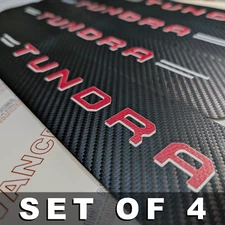 4Pcs RED Car Threshold Strip Door Plate Sill Scuff Cover Stickers for TUNDRA