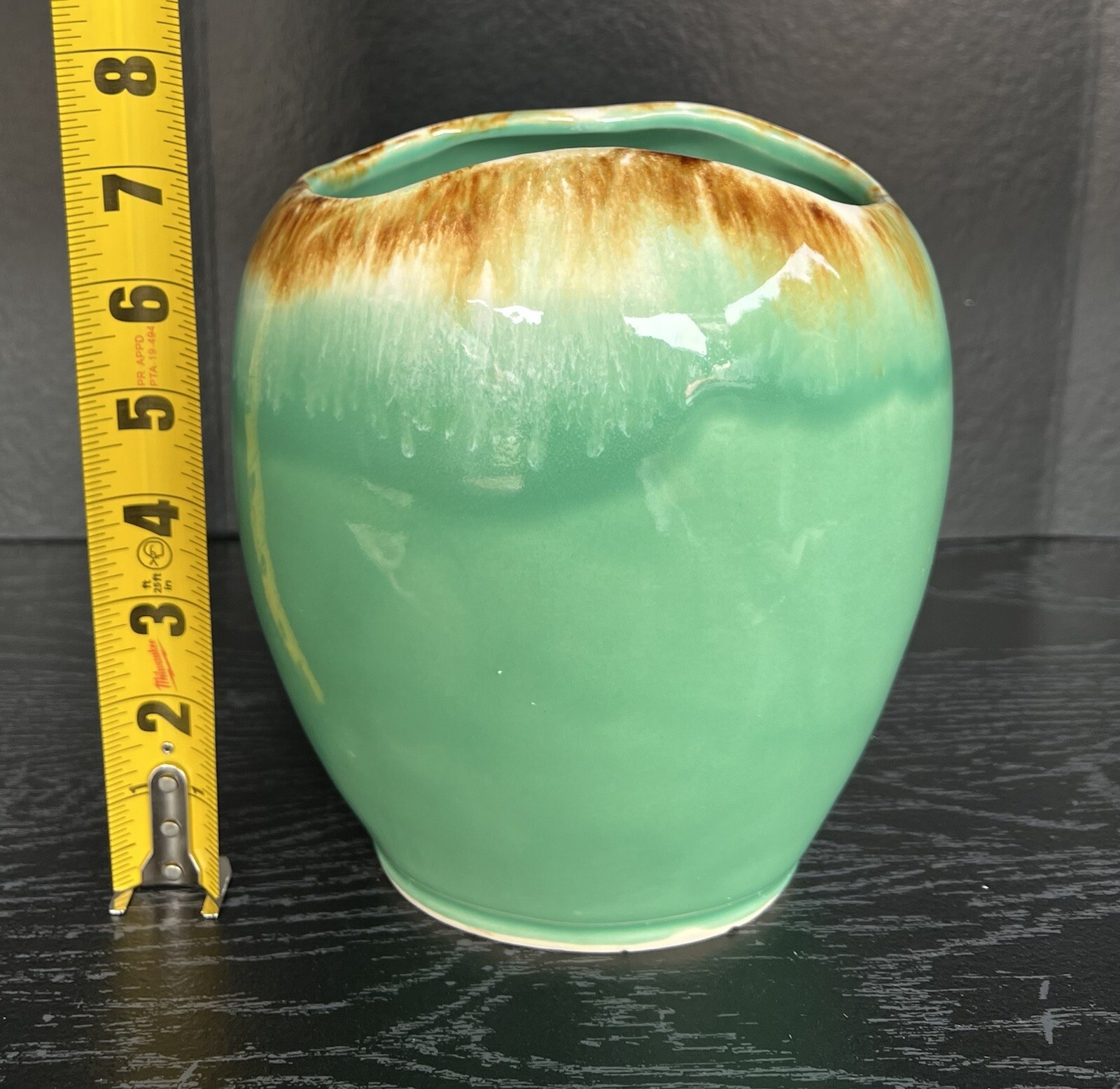 RRPCo Roseville OH Drip Glaze Art Pottery Vase eBay