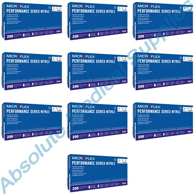 *2,000-Gloves* MicroFlex Performance Series PF Exam Nitrile Medium PN-290-M