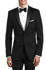 Super 100's Wool 2 Button Notch Lapel Slim Fit Tuxedo