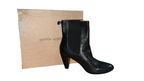 NEW Gentle Souls by Kenneth Cole Bizzy Elastic Bootie Boot Size 10 Black Womens - Picture 1 of 9